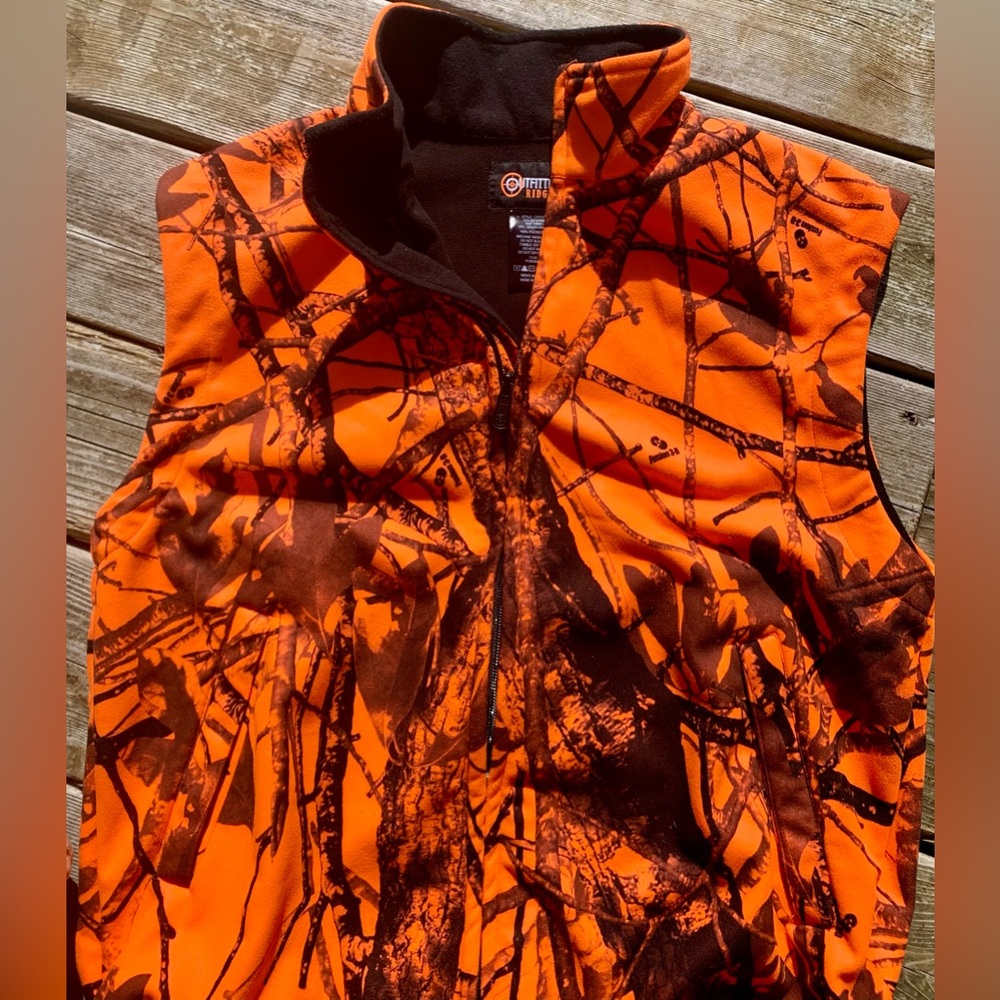 Outfitters Ridge Orange Camouflage vest size M